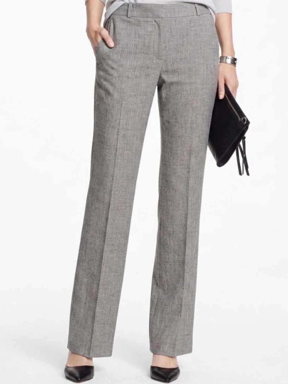 NWT Banana Republic Factory | Martin Fit Trousers Pants Heather Gray | Size 10